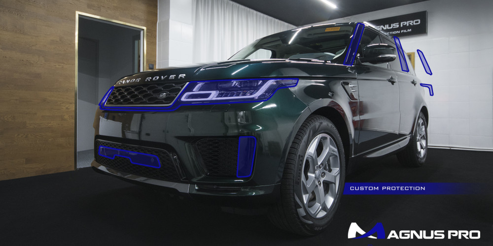 Land Rover Range Rover Sport zabezpieczony folią ochronną Magnus Pro®