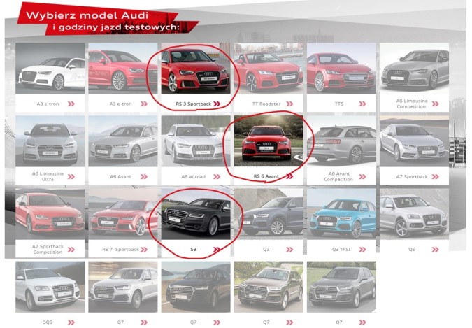Jazdy testowe Audi 2015