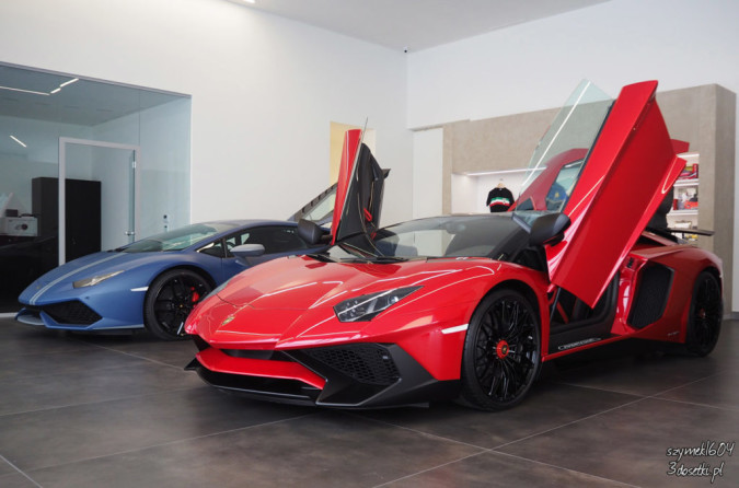 Wizyta w nowym salonie Lamborghini Warszawa - strona motoryzacyjny, blog motoryzacyjny, strona o motoryzacji, Lamborghini Huracan Spyder, Aventador SV Roadster