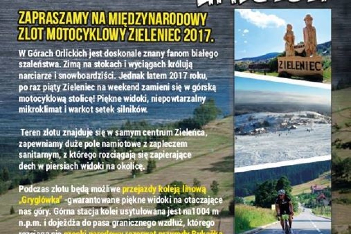 Zieleniec 2017 - V Międzynarodowy Zlot Motocyklowy