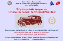 X Ogólnopolskie Sympozjum Historyczny Rozwój Konstrukcji Pojazdów 