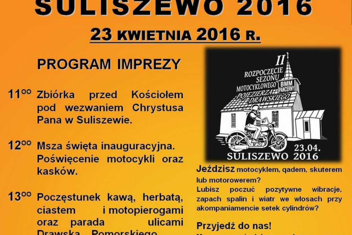 II rozpoczęcie sezonu motocyklowego pojezierza drawskiego suliszewo 2016