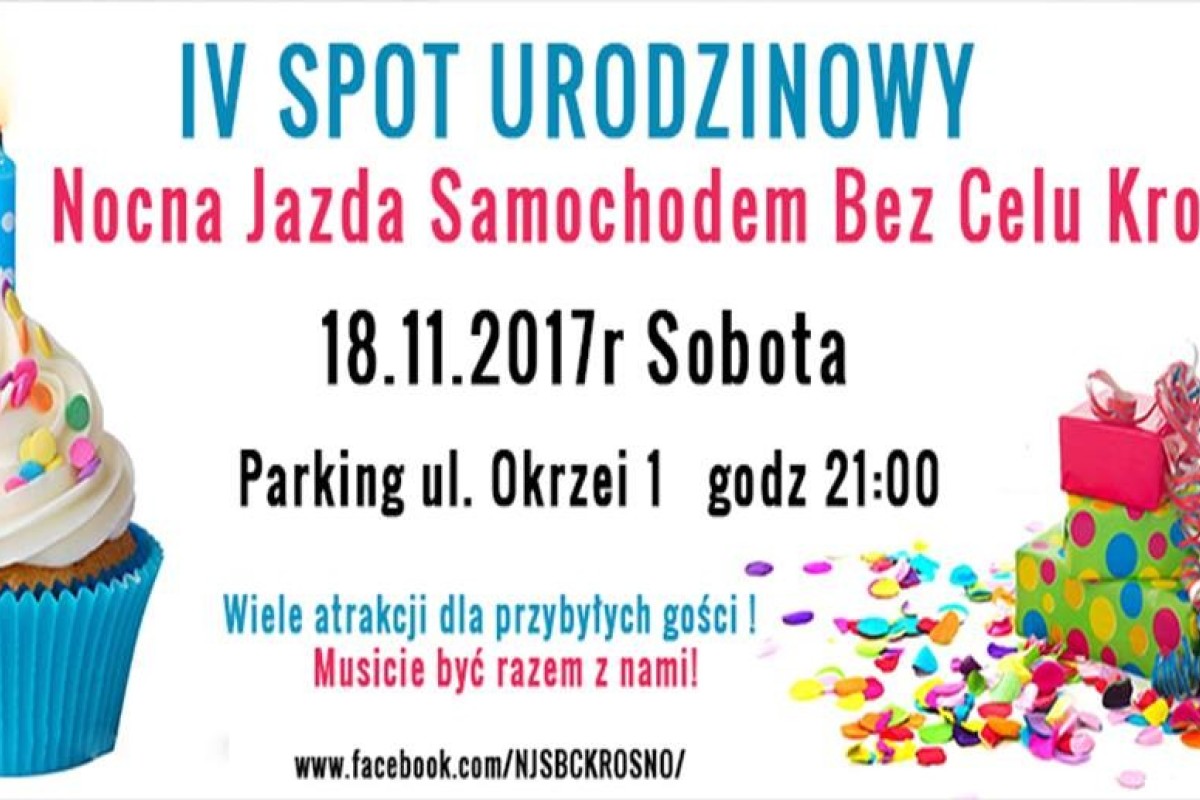 IV Spot Urodzinowy – Nocna Jazda Samochodem Bez Celu Krosno