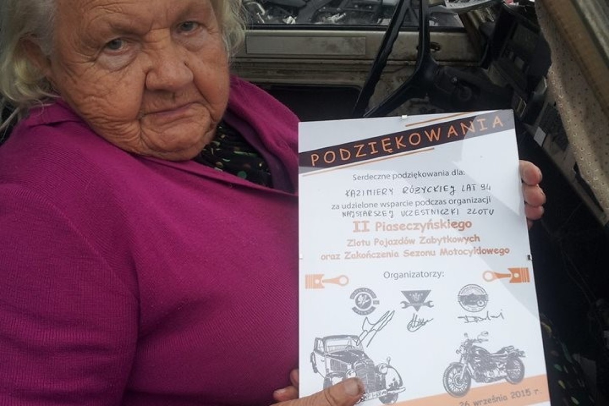 96 Urodziny pani Kazimiery Różyckiej + spot Wartburgów