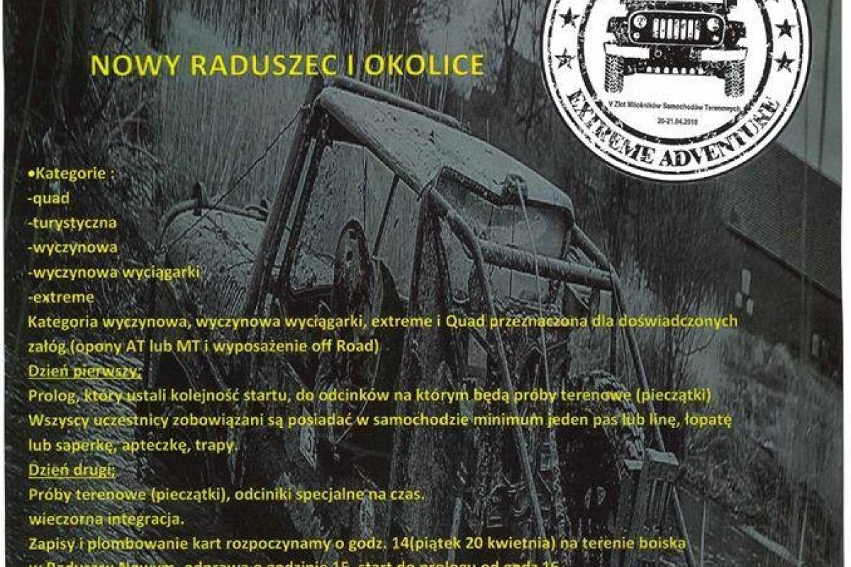 V Zlot Miłośników Samochodów Terenowych "Raduszczanka 4x4"