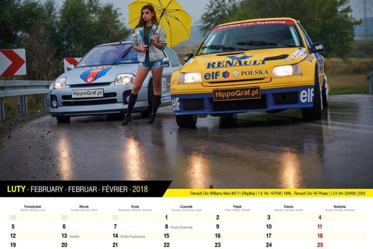 Międzyklubowy kalendarz Renault, sesja z Modelkami