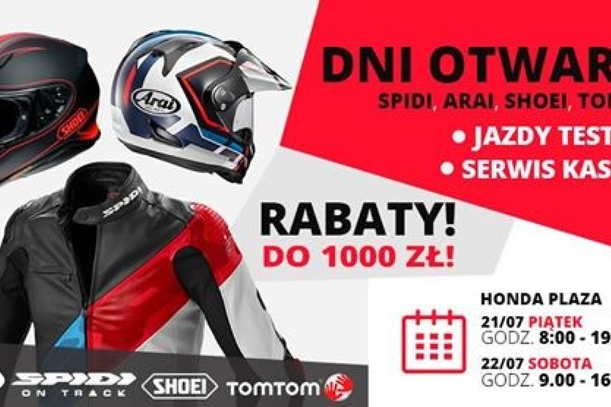 Dni Otwarte Honda Plaza: Spidi, Arai, Shoei, Tomtom!