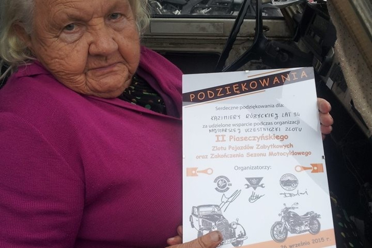 96 Urodziny pani Kazimiery Różyckiej + spot Wartburgów