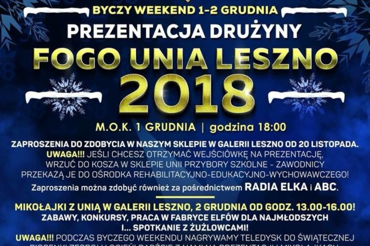 Prezentacja drużyn Unia Leszno&Unia Kolejarz Rawicz