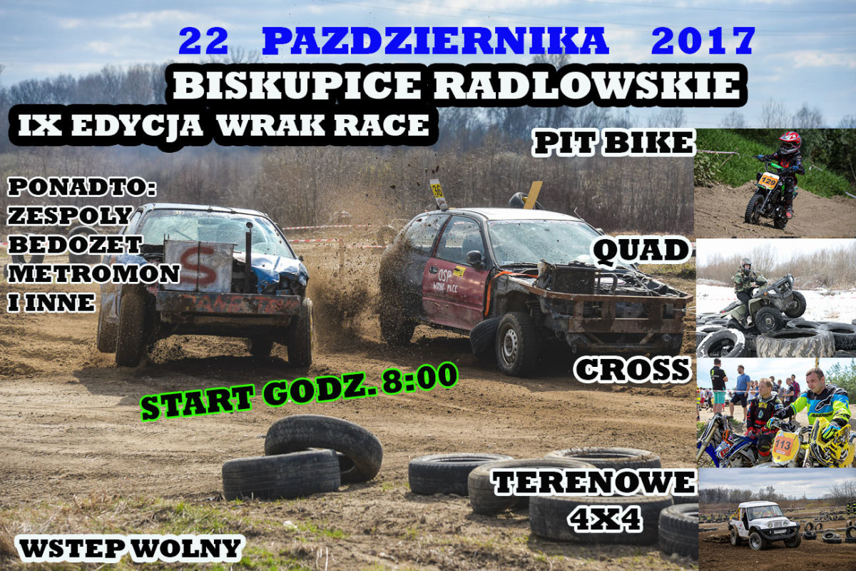 Zakończenie sezonu motoryzacyjnego! IX Edycja Wrak Race