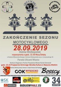 ZAKOŃCZENIE SEZONU MOTOCYKLOWEGO OSTRÓW WIELKOPOLSKI 2019