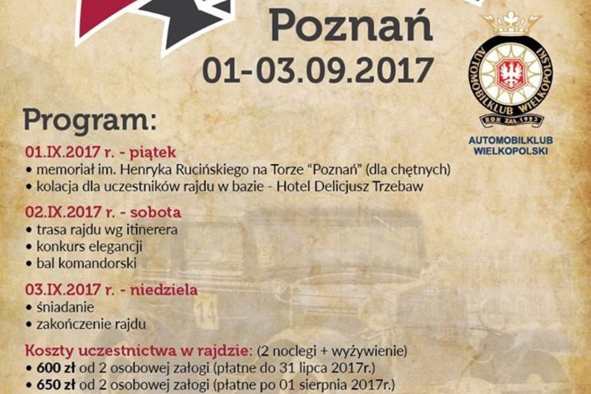 44 Poznański Międzynarodowy Rajd Pojazdów Zabytkowych