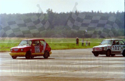 55. Nr.102.Cezary Klimek, nr.103.Jacek Chojnacki - Polski Fiat 126p.   (To zdjęcie w pełnej rozdzielczości możesz kupić na www.kwa-kwa.pl )
