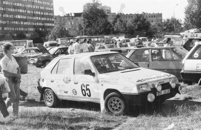 19. Jan Trajbold i Vladimir Zelinka - Skoda 136L Favorit.   (To zdjęcie w pełnej rozdzielczości możesz kupić na www.kwa-kwa.pl )