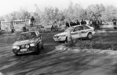 20. Nr.51.Pirkka Syvanoro i Arto Tenhunen - Fiat Uno Turbo, nr.50.Timo Kuivinen i Stanisław Kozłowski - Mazda 323 4wd.