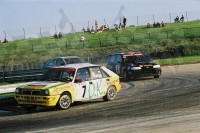 70. Nr.7.Grzegorz Kalinecki - Lancia Delta Integrale, nr.5.Jacek Lesiak - Nissan Sunny GTiR  (To zdjęcie w pełnej rozdzielczości możesz kupić na www.kwa-kwa.pl )