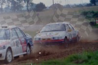70. Krzysztof Studziński - Mitsubishi Galant VR4 i Jacek Ptaszek - Ford Sierra Cosworth   (To zdjęcie w pełnej rozdzielczości możesz kupić na www.kwa-kwa.pl )