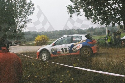 9. Mariusz Pelikański i Daniel Dymurski - Peugeot 206 Super 1600  (To zdjęcie w pełnej rozdzielczości możesz kupić na www.kwa-kwa.pl )