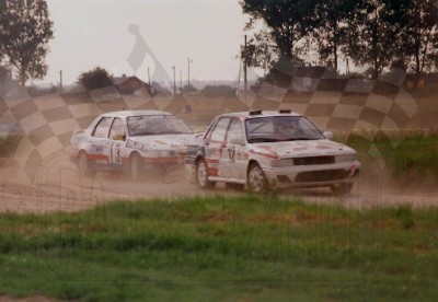 67. Nr.12.Krzysztof Studziński - Mitsubishi Galant VR4, nr.13.Jacek Ptaszek - Ford Sierra Saphire Cosworth.   (To zdjęcie w pełnej rozdzielczości możesz kupić na www.kwa-kwa.pl )