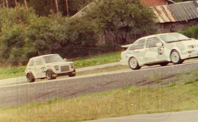 56. Nr.157.Tomasz Dąbrowski - Ford Sierra Cosworth RS, nr.102.Zbigniew Szwagierczak - Fiat 126 Honda.   (To zdjęcie w pełnej rozdzielczości możesz kupić na www.kwa-kwa.pl )