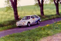 26. Małgorzata Zemlińska i Janusz Trzop - Mazda 323 Turbo 4wd.   (To zdjęcie w pełnej rozdzielczości możesz kupić na www.kwa-kwa.pl )