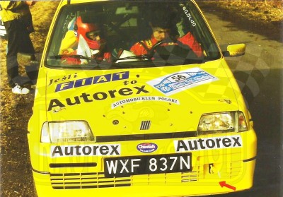 85. Jacek Sikora i Marek Kaczmarek - Fiat Cinquecento Sporting.   (To zdjęcie w pełnej rozdzielczości możesz kupić na www.kwa-kwa.pl )