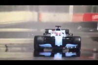George Russell hits a loose drain cover in Azerbaijan FP1