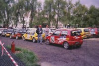 79. Nr.81.Adam Pol i Jarosław Dragon, nr.74. Bartosz Koprzywa i Damian Mojżyszek, nr.66. Michał Gołębiowski i Artur Dwernicki - Fiaty Cinquecento Sporting   