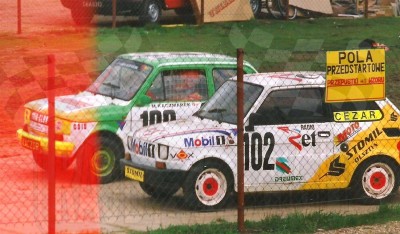 29. Nr.102.Cezary Zaleski, nr.109.Marek Kaczmarek - Polskie Fiaty 126p   (To zdjęcie w pełnej rozdzielczości możesz kupić na www.kwa-kwa.pl )