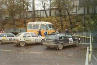 29. Nr.57. Wojciech Nosalik i Eryk Szafrański - VW Golf GTi 16V, nr.41.O.Bocek i F.Ures - Skoda Favorit.   (To zdjęcie w pełnej rozdzielczości możesz kupić na www.kwa-kwa.pl )