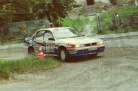 128. Wiesław Stec i Maciej Maciejewski - Mitsubishi Galant VR4.   (To zdjęcie w pełnej rozdzielczości możesz kupić na www.kwa-kwa.pl )