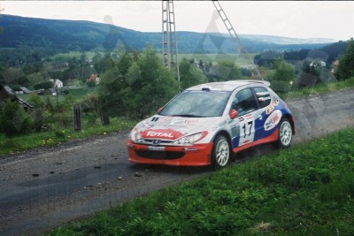 17. Mariusz Pelikański i Daniel Dymurski - Peugeot 206 Super 1600  (To zdjęcie w pełnej rozdzielczości możesz kupić na www.kwa-kwa.pl )