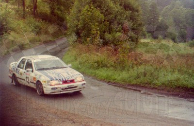 24. Jerzy Wierzbołowski i Bogusław Lepiarz - Ford Sierra Saphire Cosworth RS.   (To zdjęcie w pełnej rozdzielczości możesz kupić na www.kwa-kwa.pl )