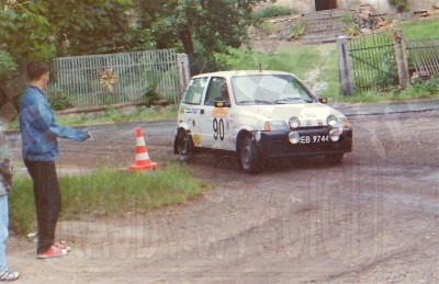 162. Marek Ryndak i Stanisław Bazan - Fiat Cinquecento.   (To zdjęcie w pełnej rozdzielczości możesz kupić na www.kwa-kwa.pl )