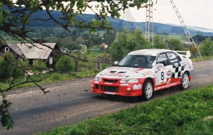 6. Tomasz Kuchar i Krzysztof Gęborys - Mitsubishi Lancer Evo VII  (To zdjęcie w pełnej rozdzielczości możesz kupić na www.kwa-kwa.pl )