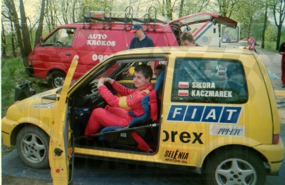 6. Jacek Sikora i Marek Kaczmarek - Fiat Cinquecento Sporting.   (To zdjęcie w pełnej rozdzielczości możesz kupić na www.kwa-kwa.pl )