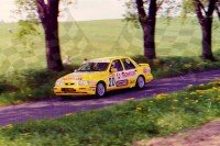 24. Cezary Fuchs i Mirosław Skrobotowicz - Ford Sierra Saphire Cosworth RS.   (To zdjęcie w pełnej rozdzielczości możesz kupić na www.kwa-kwa.pl )