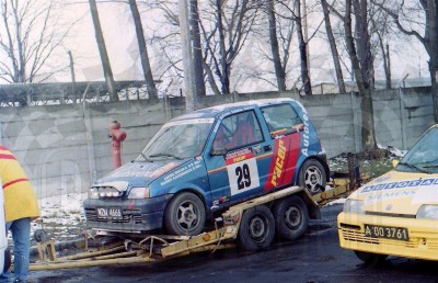 4. Fiat Cinquecento załogi Jacek Sikora i Marek Kaczmarek   (To zdjęcie w pełnej rozdzielczości możesz kupić na www.kwa-kwa.pl )