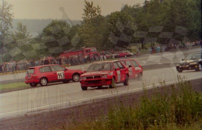 49. Nr.139.Edward Kinderman - Lancia Delta Integrale 16V, nr.143.Dariusz Dudkowiak - Nissan Sunny GT 2,0, nr.148.Andrzej Goliszek - VW Golf GTi 16V.