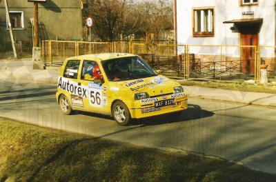 96. Jacek Sikora i Marek Kaczmarek - Fiat Cinquecento Sporting.   (To zdjęcie w pełnej rozdzielczości możesz kupić na www.kwa-kwa.pl )