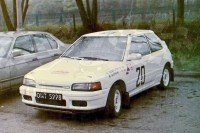 79. Mazda 323 Turbo 4wd załogi Sławomir Szaflicki i Andrzej Górski.   (To zdjęcie w pełnej rozdzielczości możesz kupić na www.kwa-kwa.pl )