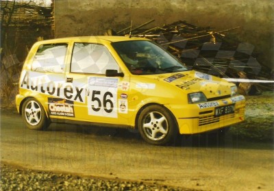 97. Jacek Sikora i Marek Kaczmarek - Fiat Cinquecento Sporting.   (To zdjęcie w pełnej rozdzielczości możesz kupić na www.kwa-kwa.pl )