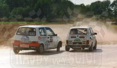 130. Jacek Chojnacki - Polski Fiat 126p, Włodzimierz Pawluczuk - Fiat Cinquecento Abarth.   (To zdjęcie w pełnej rozdzielczości możesz kupić na www.kwa-kwa.pl )