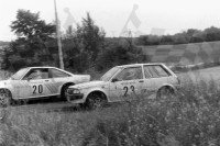 30. Nr.20.klaus D.Kositzke i Ulrich Welkten - Opel Manta GTE, nr.23.Pentti Huisman i Pekka Laine - toyota Starlet EFI.   (To zdjęcie w pełnej rozdzielczości możesz kupić na www.kwa-kwa.pl )