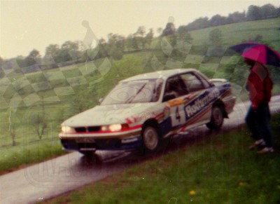 80. Wiesław Stec i Maciej Maciejewski - Mitsubishi Galant VR4.   (To zdjęcie w pełnej rozdzielczości możesz kupić na www.kwa-kwa.pl )