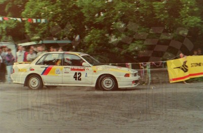 57. Ryszard Granica i Mieczysław Sieczkowski - Mitsubishi Galant VR4.   (To zdjęcie w pełnej rozdzielczości możesz kupić na www.kwa-kwa.pl )