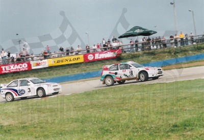 38. Nr.18.Tamas Revesz - Toyota Corolla WRC, nr.3. Andrzej Kalitowicz - Ford Escort Cosworth RS  (To zdjęcie w pełnej rozdzielczości możesz kupić na www.kwa-kwa.pl )
