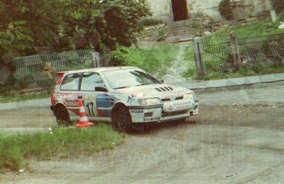 129. Robert Herba i Artur Skorupa - Nissan Sunny GTiR.   (To zdjęcie w pełnej rozdzielczości możesz kupić na www.kwa-kwa.pl )