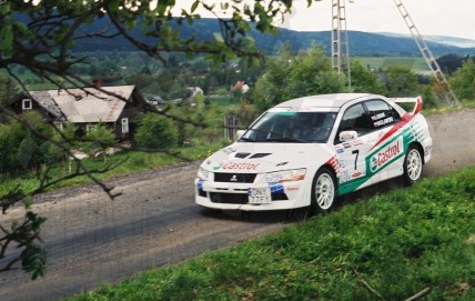 5. Maciej Lubiak i Maciej Wisławski - Mitsubishi Lancer Evo VII  (To zdjęcie w pełnej rozdzielczości możesz kupić na www.kwa-kwa.pl )