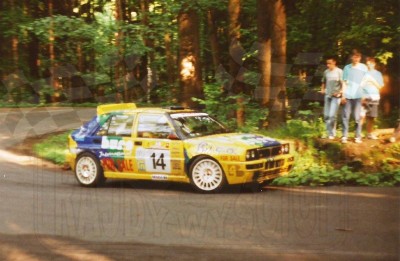 34. Dominique Bruyneel i Erwin Mombaerts - Lancia Delta Integrale HF Evo.   (To zdjęcie w pełnej rozdzielczości możesz kupić na www.kwa-kwa.pl )